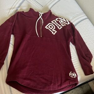 VS PINK 3/4 zip sweater